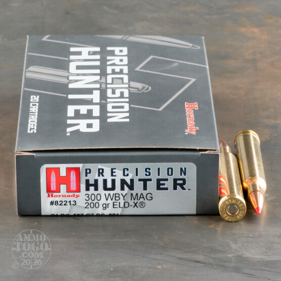20rds – 300 Weatherby Mag Hornady Precision Hunter 200gr. ELD-X Ammo