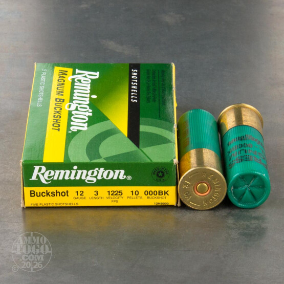 250rds – 12 Gauge Remington Magnum Buckshot 3" 10 Pellet 000 Buckshot Ammo