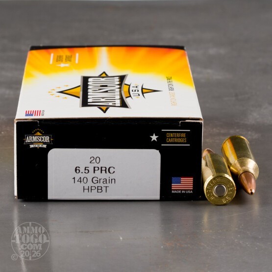 200rds – 6.5 PRC Armscor USA 140gr. HPBT Ammo