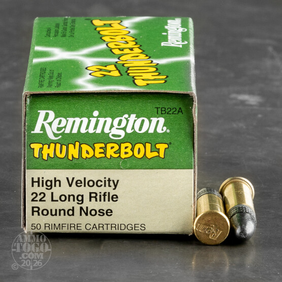 500rds - 22LR Remington Thunderbolt 40gr. Round Nose Ammo