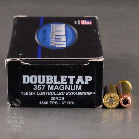 20rds – 357 Magnum Doubletap 158gr. JHP Ammo