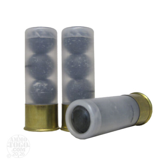 5rds - 12 Gauge Tri-Dent Rubber Buckshot
