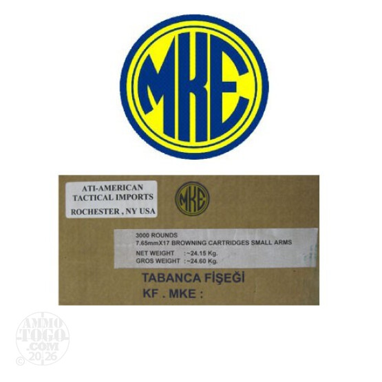 100rds - 32 Auto American Tactical Imports Turkish Surplus Blemished 71gr. TMJ Ammo