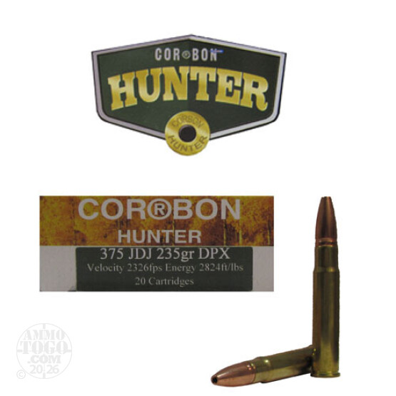 20rds - 375 JDJ Corbon 235gr DPX Hollow Point Ammo