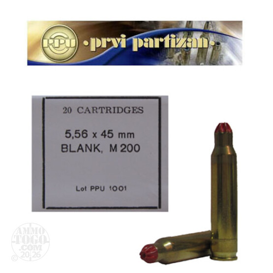 20rds - 5.56 Prvi Partizan M200 5.56 x 45 BLANKS