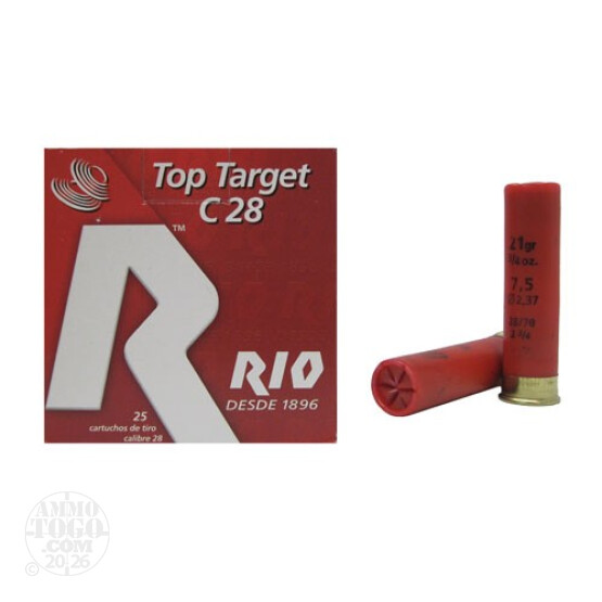 250rds - 28 Gauge Rio Game Load C 28 2 3/4" 1oz. #8 Shot Ammo