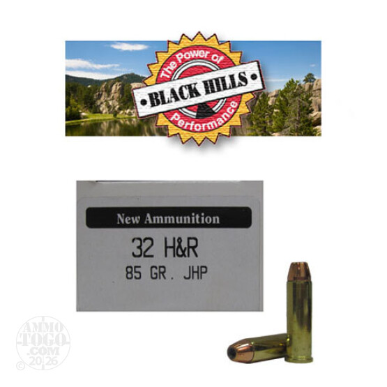 50rds - 32 H&R Magnum Black Hills 85gr. New Seconds JHP Ammo