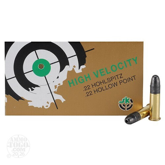 100rds - 22LR SK High Velocity 40gr. Hollow Point Ammo