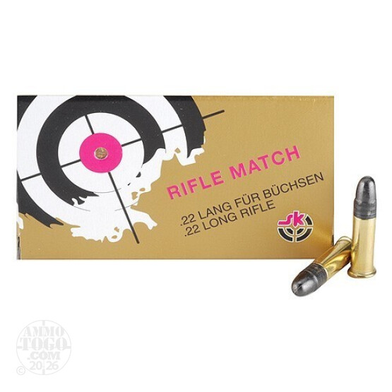 100rds - 22LR SK Rifle Match 40gr. Solid Point Ammo