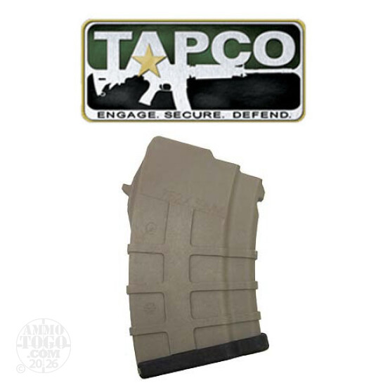 1 - AK-47 TAPCO 5rd. Dark Earth Polymer Magazine