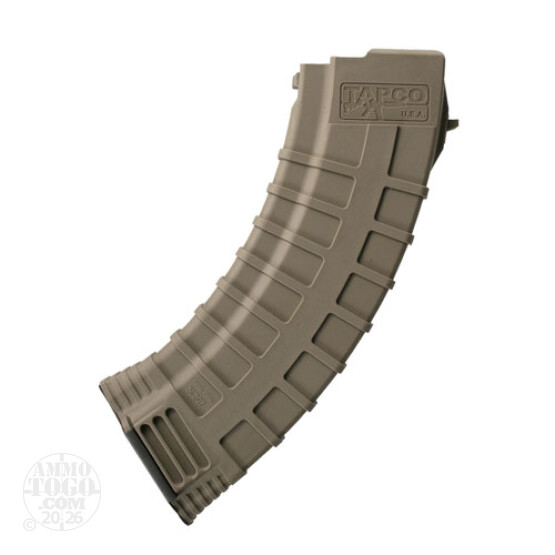 1 - AK-47 TAPCO 30rd. Pinned to 10rd. Dark Earth Polymer Magazine