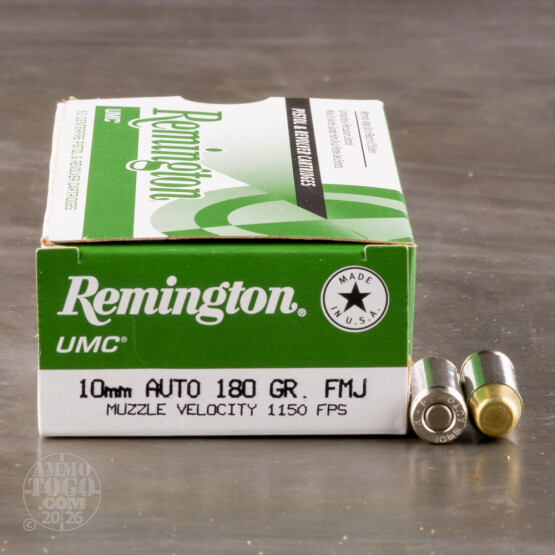 50rds - 10mm Remington UMC 180gr. FMJ Ammo