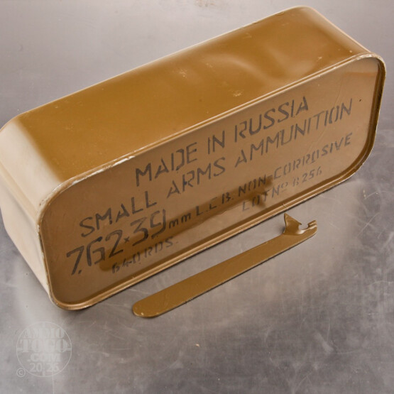 640rds - 7.62x39 Tula 122gr. FMJ Ammo in Sealed Spam Can