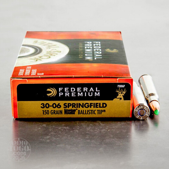 20rds - 30-06 Federal Vital-Shok 150gr. Nosler Ballistic Tip Ammo
