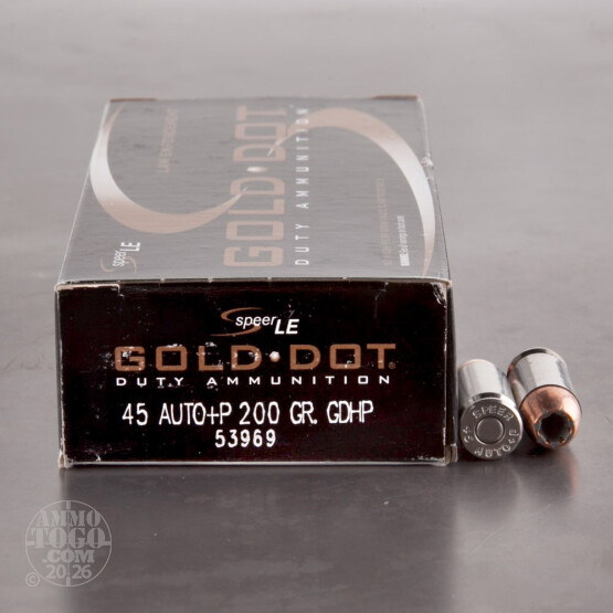 1000rds - 45 ACP Speer LE Gold Dot 200gr. +P HP Ammo