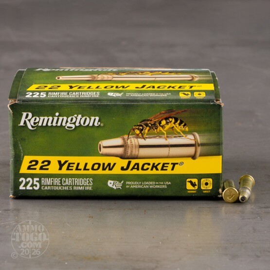 225rds – 22 LR Remington 22 Yellow Jacket 33gr. Plated TCHP Ammo