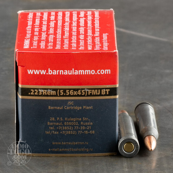 20rds – 223 Rem Barnaul 55gr. FMJBT Ammo