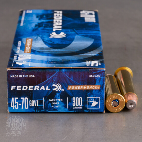 200rds – 45-70 Govt. Federal Power-Shok 300gr. SP Ammo