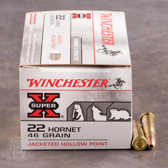 50rds - 22 Hornet Winchester Super-X 46gr. JHP Ammo