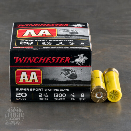 250rds – 20 Gauge Winchester AA 2-3/4" 7/8oz. #8 Shot Ammo