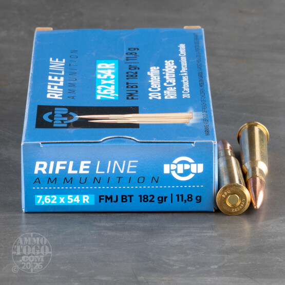 500rds - 7.62x54r Prvi Partizan 182gr. FMJBT Ammo