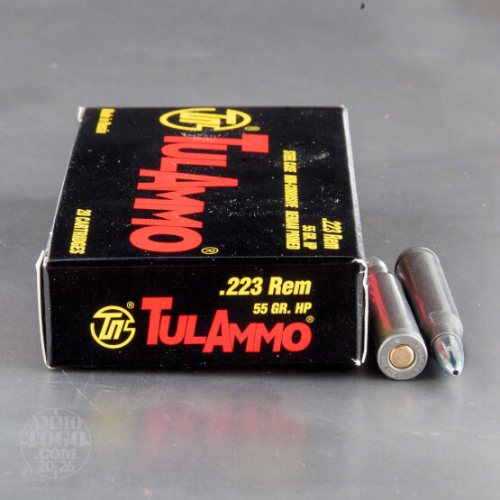20rds - 223 Tula 55gr. HP Ammo