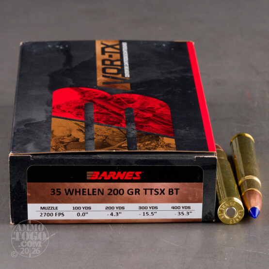 20rds – 35 Whelen Barnes VOR-TX 200gr. TTSX BT Ammo