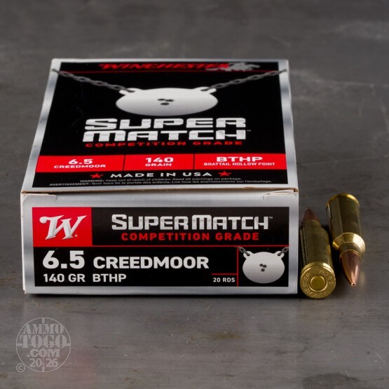 200rds – 6.5 Creedmoor Winchester Super Match 140gr. HPBT Ammo