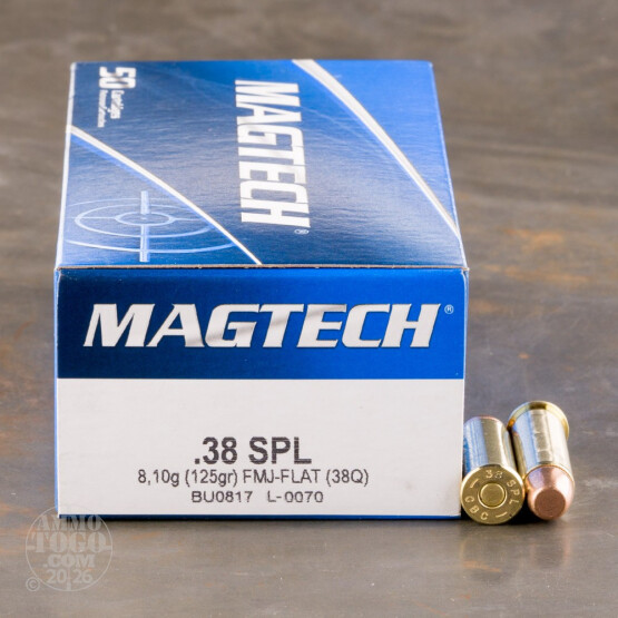 50rds – 38 Special Magtech 125gr. FMJ Flat Ammo