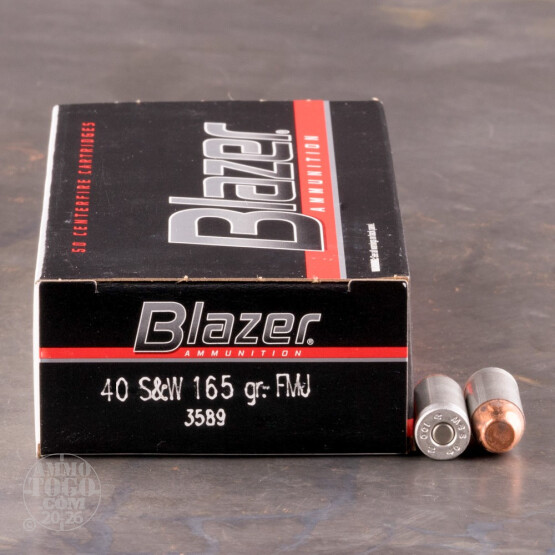 1000rds - 40 S&W CCI Blazer 165gr. TMJ Ammo