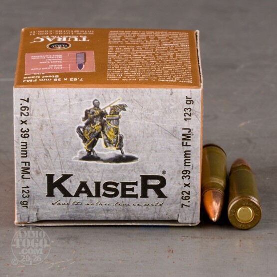 20rds – 7.62x39 Kaiser 123gr. FMJ Ammo