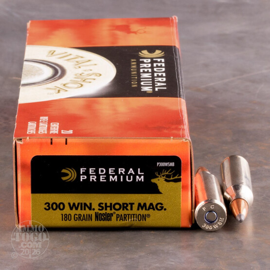 20rds - 300 WSM Federal Vital-Shok 180gr. Nosler Partition Ammo