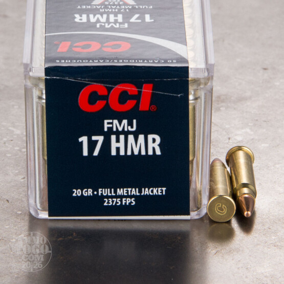 50rds - .17 HMR CCI 20gr. FMJ Ammo