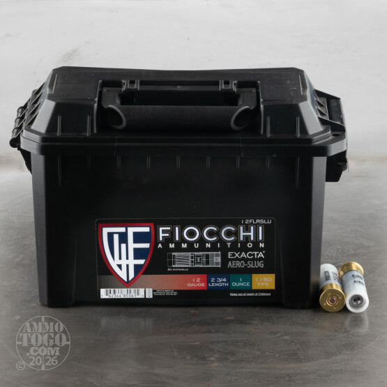 80rds - 12 Gauge Fiocchi Low Recoil 2 3/4" 1oz. Exacta Aero Slug