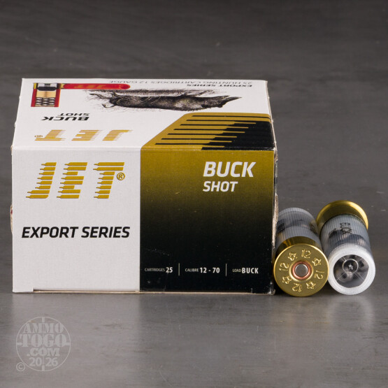 250rds – 12 Gauge JET 2-3/4" 9 Pellet 00 Buckshot Ammo