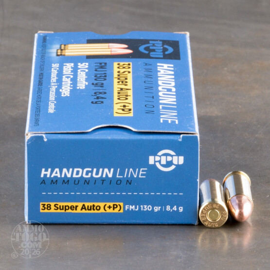 500rds – 38 Super Auto +P Prvi Partizan 130gr. FMJ Ammo