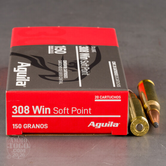 20rds – 308 Win Aguila 150gr. SP Ammo