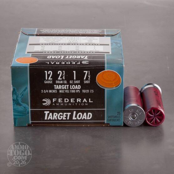 25rds – 12 Gauge Federal Top Gun 2-3/4" 1oz. #7.5 Shot Ammo