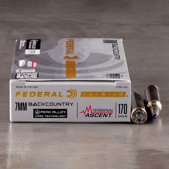 20rds – 7mm Backcountry Federal 170gr. Terminal Ascent Ammo