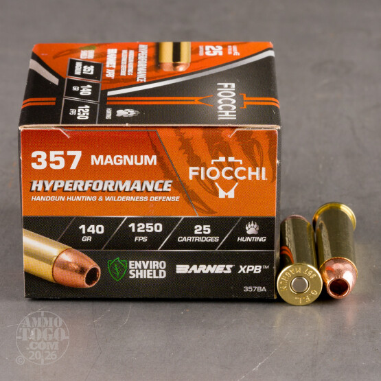 25rds – 357 Magnum Fiocchi 140gr. SCHP Ammo