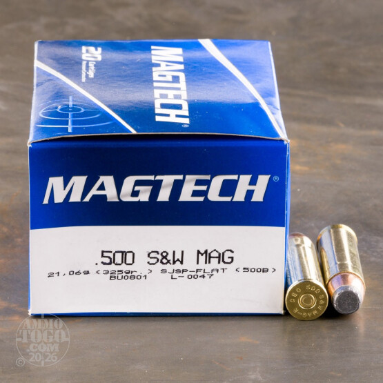 20rds - 500 S&W Magtech 325gr. SJSP Ammo