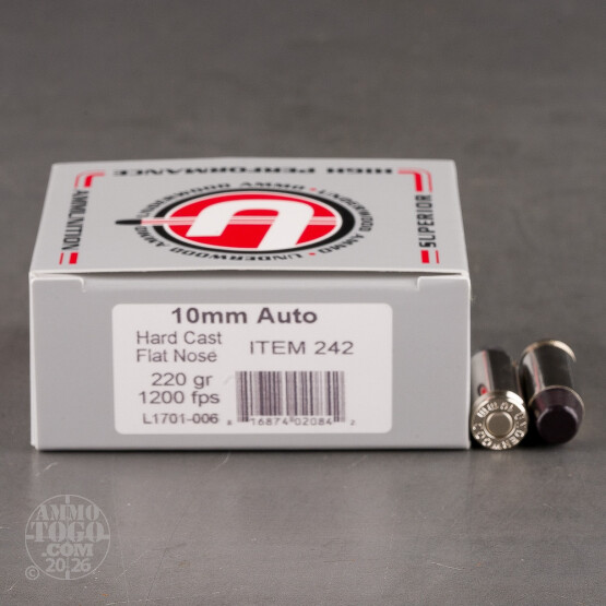 20rds – 10mm Underwood 220gr. Hard Cast Ammo