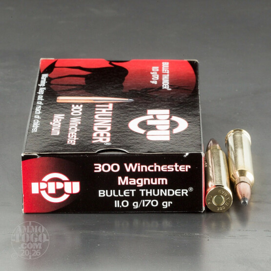 20rds - 300 Win Mag Prvi Partizan Bullet Thunder 170gr. PSP Ammo