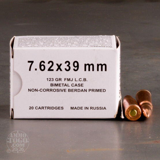 500rds – 7.62x39 Barnaul 123gr. FMJ Ammo