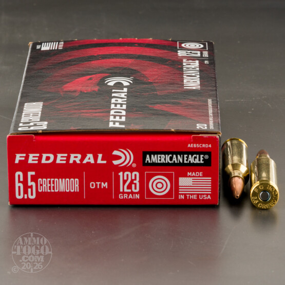 20rds – 6.5 Creedmoor Federal American Eagle 123gr. OTM Ammo
