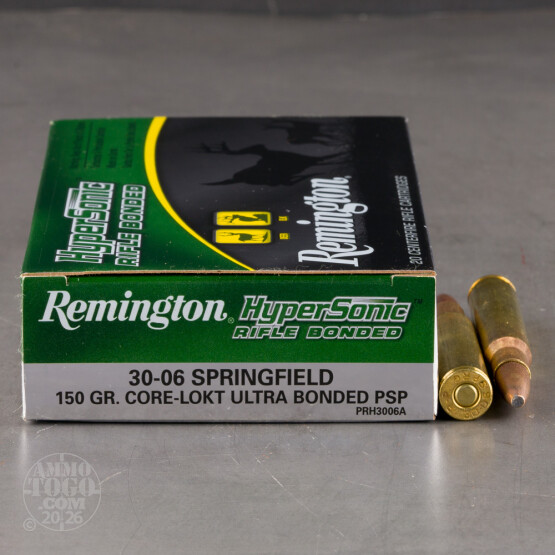 20rds - 30-06 Remington Hypersonic 150gr. Core-Lokt Ultra-Bonded PSP Ammo