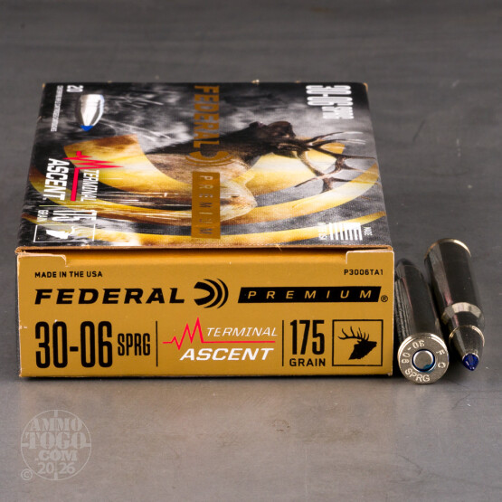20rds – 30-06 Federal 175gr. Terminal Ascent Ammo