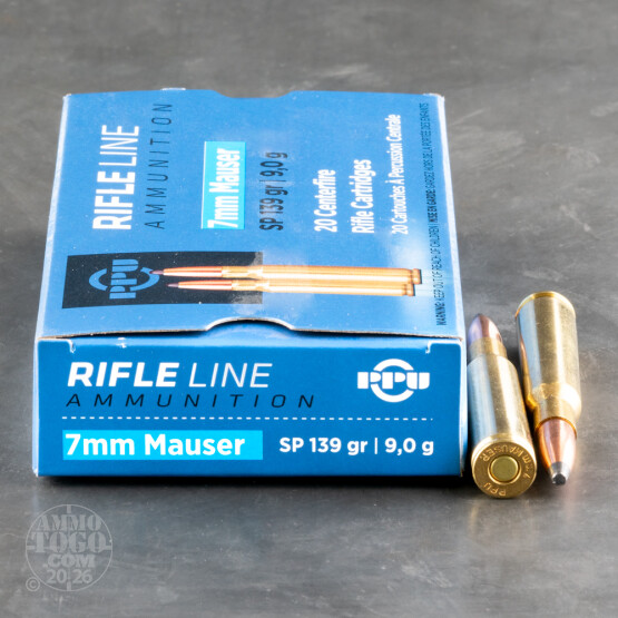 20rds - 7mm Mauser Prvi Partizan 139gr. SP Ammo
