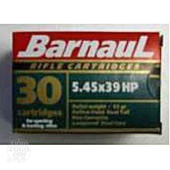 120rds - 5.45x39 Barnaul 55gr. Hollow Point Ammo