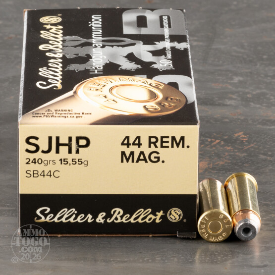 600rds – 44 Magnum Sellier & Bellot 240gr. SJHP Ammo